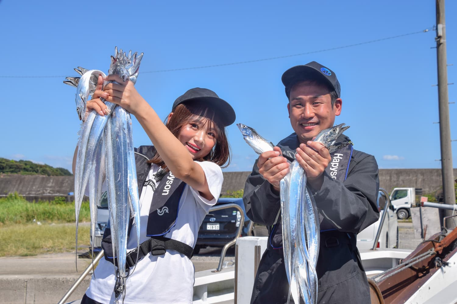 伊良湖沖でタチウオ釣り