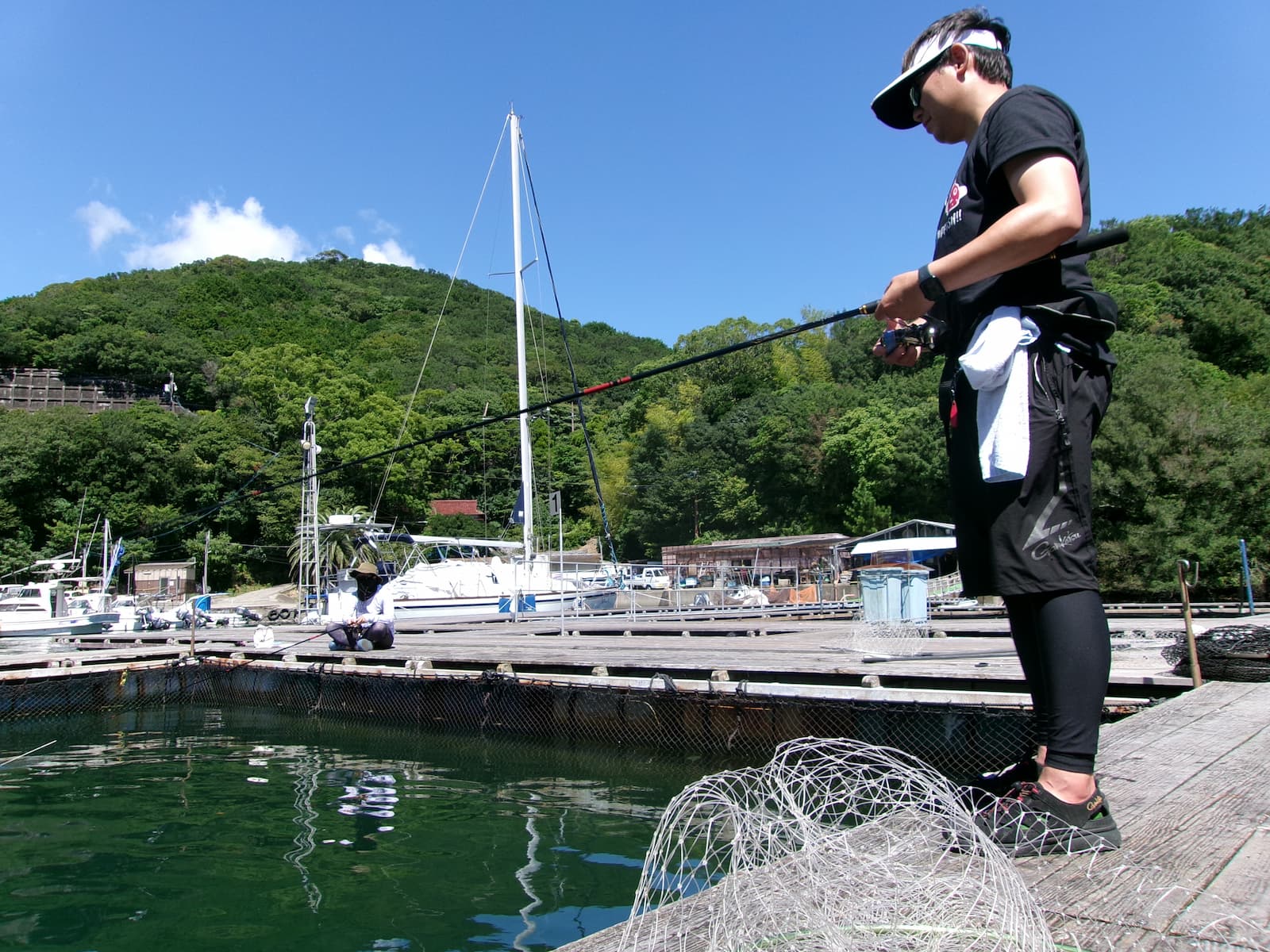 一緒に釣りをしていたがまかつのメンバー