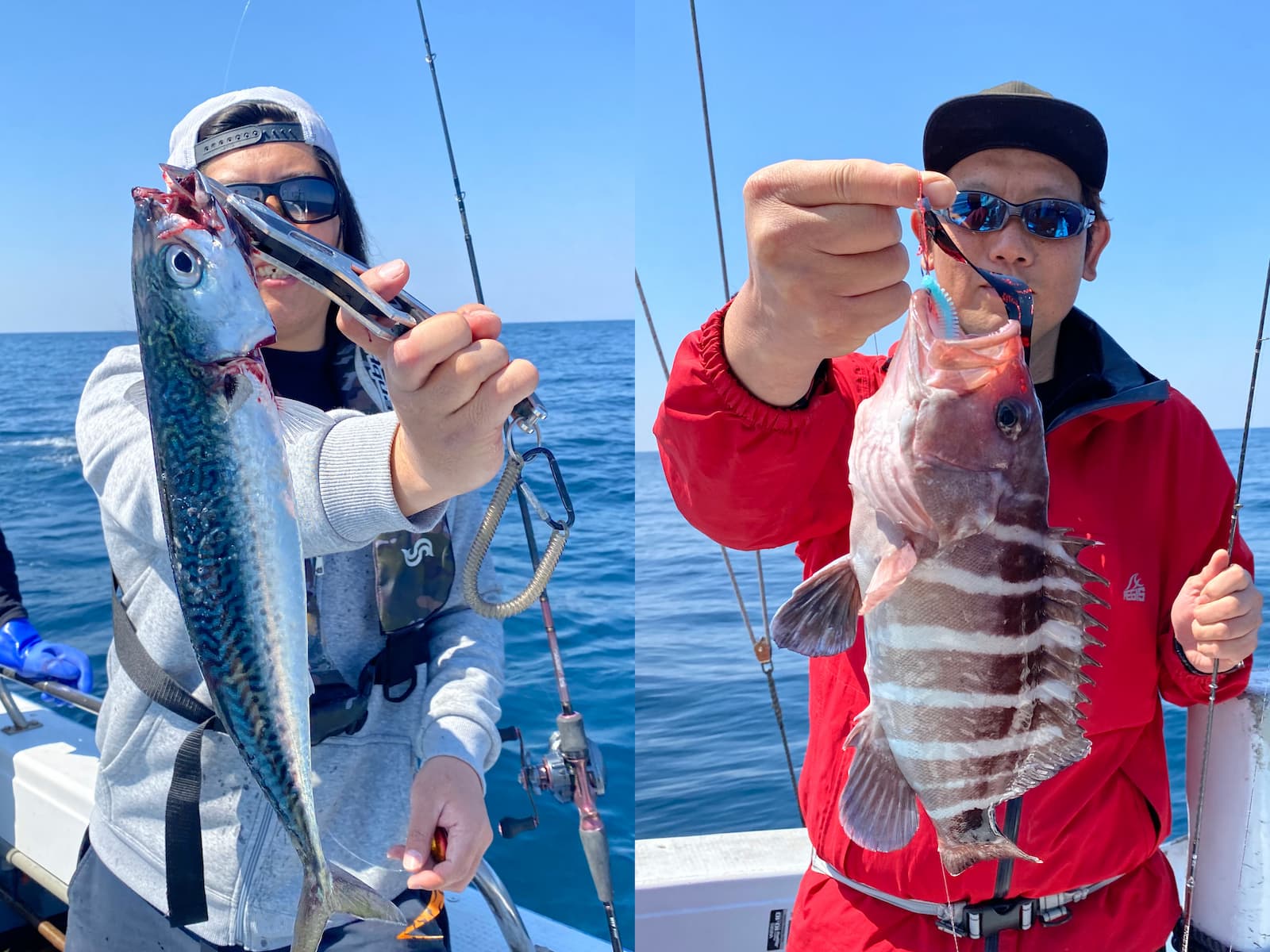 様々な魚種を釣り上げたメンバーたち