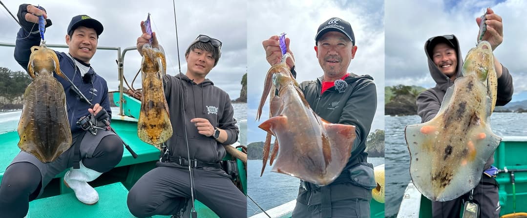 三重県紀伊長島沖でボートエギング